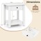 Modern Nightstand with Drawer 3-Tier Bedside Table with Open Shelf Storage